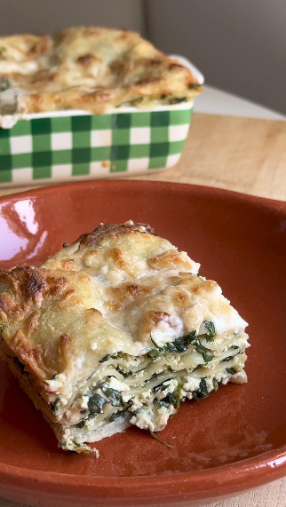 Lasanha de Tofu e Espinafres